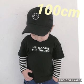 訳あり　新品　100cm ボーダー長袖Tシャツ　子ども　キッズ(Tシャツ/カットソー)