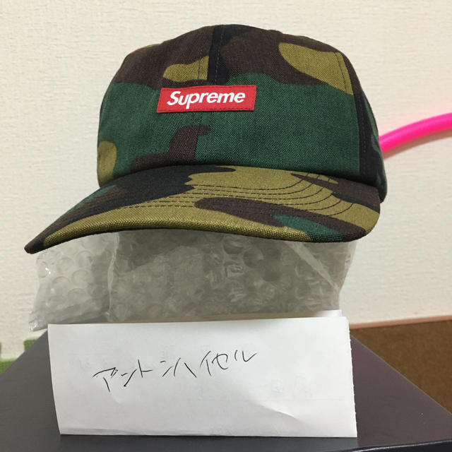 supreme Visor Logo Twill 6-Panel カモ キャップ