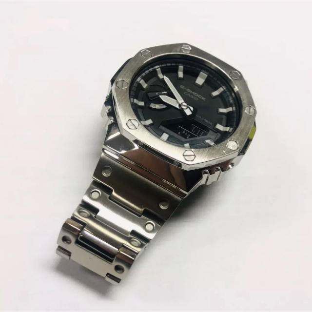 GA-2100 用カスタムパーツ ベルト ステンレス G-SHOCK シルバー GA-2100 用カスタムパーツ ベルト ステンレス G-SHOCK シルバー