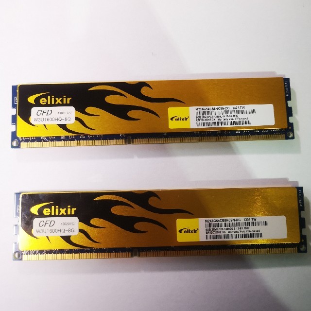 elixir 8G×2枚　DDR3-1600 1