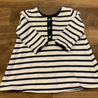 プチバトー(PETIT BATEAU)の美品❤️ボーダーワンピース💫プチバトー✳︎12m(ワンピース)