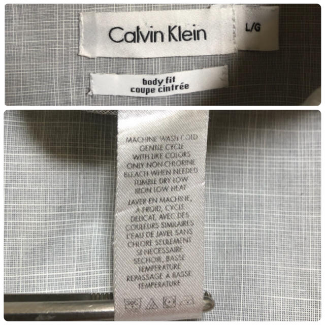 Calvin Klein カルバンクライン ロールアップボタン ネームタグ L