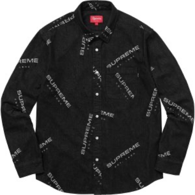 Supreme Jacquard Denim Shirt M Black