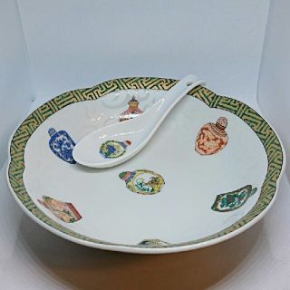 イセタン(伊勢丹)のチャイナシーズ 炒飯皿、レンゲセット(食器)