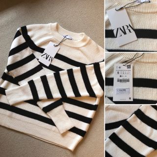 ザラ(ZARA)の新品未使用タグ付☆ZARA☆ボーダーニット☆送料込(ニット/セーター)