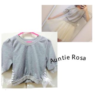 アンティローザ(Auntie Rosa)のAuntieRosa レーストップス(カットソー(半袖/袖なし))