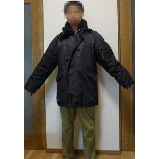 アルファインダストリーズ(ALPHA INDUSTRIES)のALPHA INDUSTRIES(アルファ) コート サイズM メンズ黒(フライトジャケット)