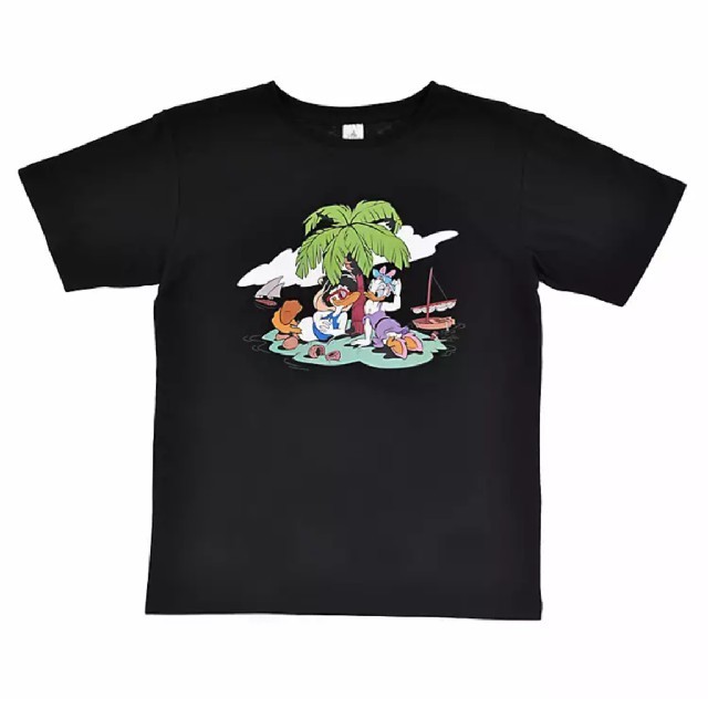 Disney(ディズニー)のディズニー Tシャツ ドナルド デイジー 黒 L エンタメ/ホビーのおもちゃ/ぬいぐるみ(キャラクターグッズ)の商品写真