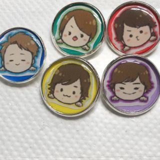 アラシ(嵐)の嵐  ハンドメイド  ツムツム缶バッジ(キャラクターグッズ)