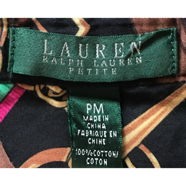 エレガント 圧巻のデザイン LAUREN ラルフローレン 総柄 ドレスシャツ 3