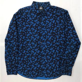 ステューシー(STUSSY)のSTUSSY 長袖　シャツ　ブルー(シャツ)