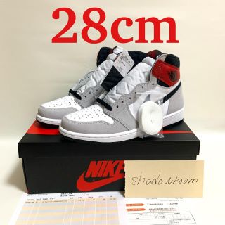 ナイキ(NIKE)のair jordan 1 スモークグレー SMOKE GREY 28 US10(スニーカー)