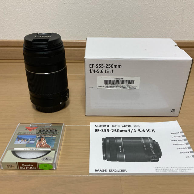 Canon(キヤノン)のCanon キャノン EF-S55-250mm f/4-5.6 IS II スマホ/家電/カメラのカメラ(レンズ(ズーム))の商品写真