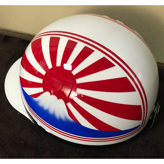 赤白 富士日章 コルク半 ヘルメットヘルメット/シールド