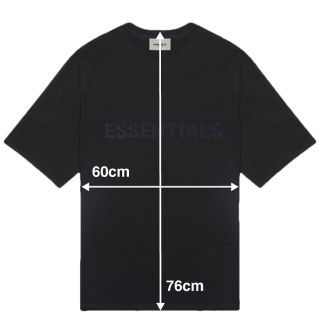 フィアオブゴッド(FEAR OF GOD)のESSENTIALS 20SS ロゴTシャツ ブラック M(Tシャツ/カットソー(半袖/袖なし))