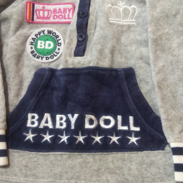 BABYDOLL(ベビードール)の子ども服100ベビードールBABYDOLLパーカーワンピーススウェットトレーナー キッズ/ベビー/マタニティのキッズ服女の子用(90cm~)(ワンピース)の商品写真