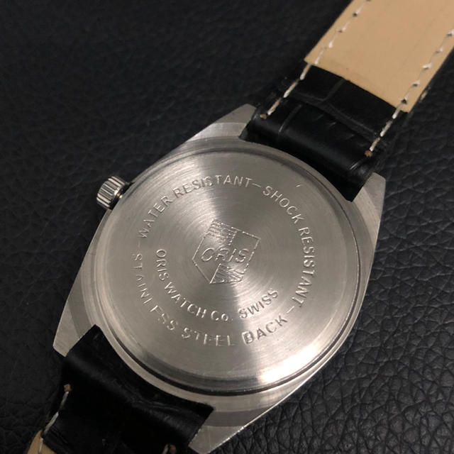 ORIS(オリス)のオリス ブラックストライプ 激レア メンズ腕時計 機械式手巻 17石1970’s メンズの時計(腕時計(アナログ))の商品写真