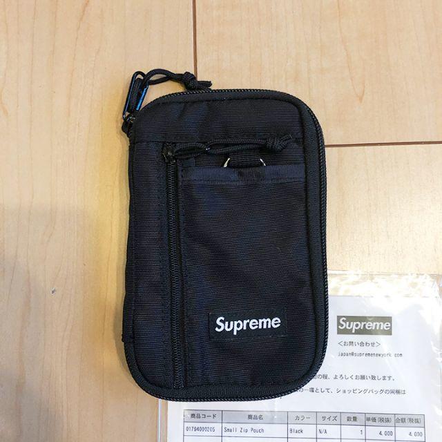 Supreme 19FW Small Zip Pouch Black