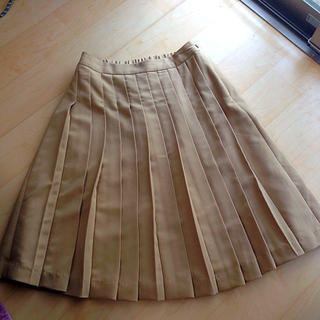 セシルマクビー(CECIL McBEE)のプリーツスカート♡ベージュ(ひざ丈スカート)