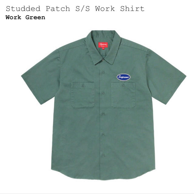 supreme studded patch s/s work shirt L - library.iainponorogo.ac.id