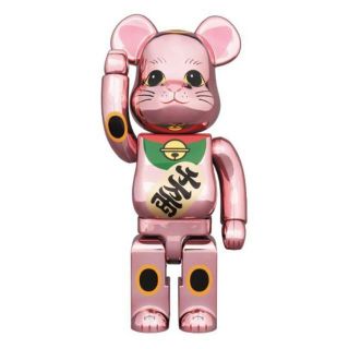 2体セット BE@RBRICK 招き猫 桃金メッキ 400%(その他)