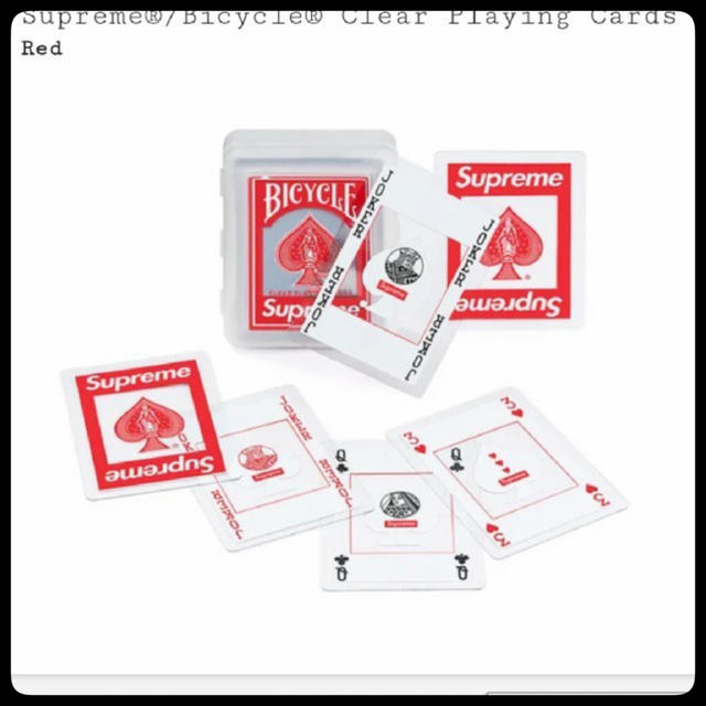 Supreme(シュプリーム)のSupreme®/Bicycle® Clear Playing Cards エンタメ/ホビーのテーブルゲーム/ホビー(トランプ/UNO)の商品写真