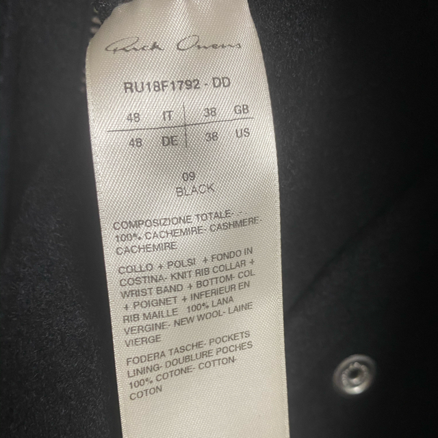 Rick Owens(リックオウエンス)の定価48万Rick Owens リックオウエンス カシミヤボンバージャケット48 メンズのジャケット/アウター(ブルゾン)の商品写真