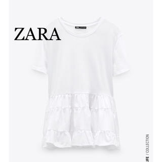 ザラ(ZARA)のZARAフリルTシャツ(Tシャツ(半袖/袖なし))