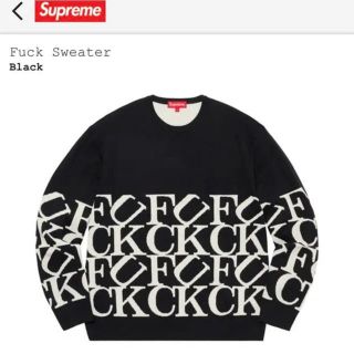 シュプリーム(Supreme)の最安値！supreme Fuck Sweater黒  S(ニット/セーター)