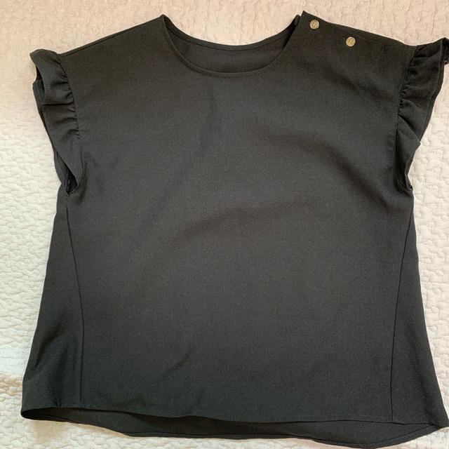 GU(ジーユー)のGU セットアップ　黒 レディースのトップス(Tシャツ(半袖/袖なし))の商品写真