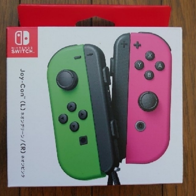 Nintendo switch joy-conネオングリーン　ネオンピンク