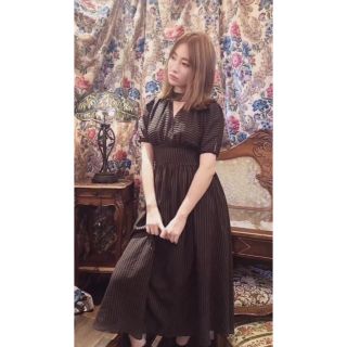 Her lip to 大人気Stripe Midi Dress Sサイズ