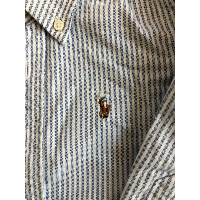 POLO RALPH LAUREN(ポロラルフローレン)のラルフローレン シャツ 90 水色ストライプ キッズ/ベビー/マタニティのキッズ服男の子用(90cm~)(ブラウス)の商品写真