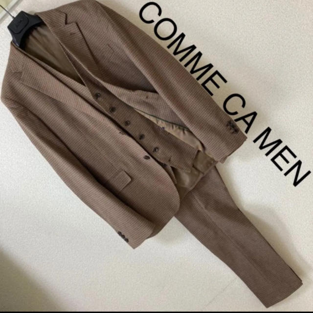 専用◇COMME CA MEN コムサメン◇3Pスーツセットアップ ハウンド