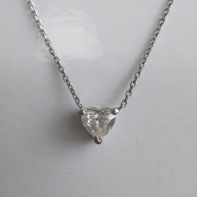 0.73ct ハートシェイプダイヤモンドネックレス レディースのアクセサリー(ネックレス)の商品写真