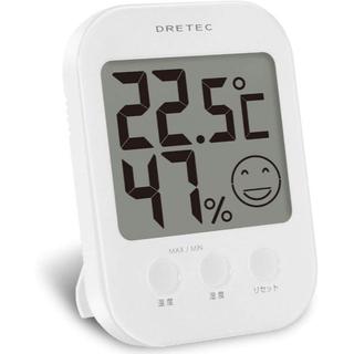 ★新品未開封 ドリテック デジタル温湿度計 オプシス ホワイト O-230WT(置時計)