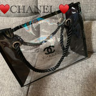 シャネル(CHANEL)の♥️お値下げノベルティCHANEL シャネル　新品.未使用.ビニールクリアバック(トートバッグ)