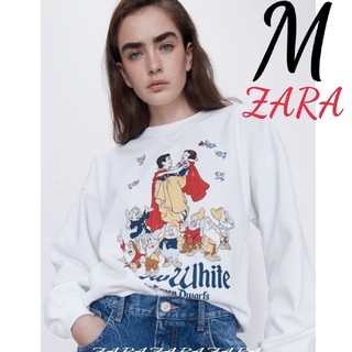 ザラ(ZARA)の新品未使用 ZARA ザラ 白雪姫 ディズニー スウェット シャツ M(トレーナー/スウェット)