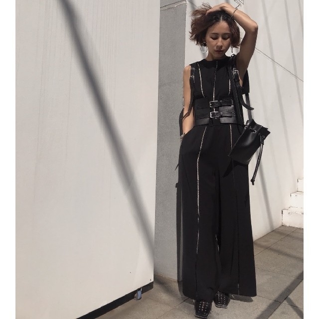 アメリヴィンテージ PLEATS WIDE BELT ROMPERS