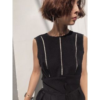 アメリヴィンテージ(Ameri VINTAGE)のアメリヴィンテージ PLEATS WIDE BELT ROMPERS(オールインワン)