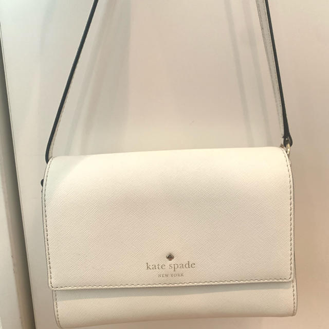 kate spade NEW YORK - ケイトスペード ショルダーバッグ 白の kate spade NEW YORK - ケイトスペード ショルダーバッグ 白の
