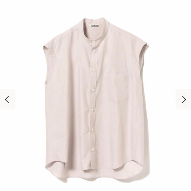 COMOLI(コモリ)のオーラリーWASHED FINX TWILL SLEEVELESS SHIRTS レディースのトップス(シャツ/ブラウス(半袖/袖なし))の商品写真