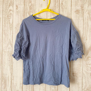 アースミュージックアンドエコロジー(earth music & ecology)のsugar spoon 袖レース Tシャツ(カットソー(半袖/袖なし))