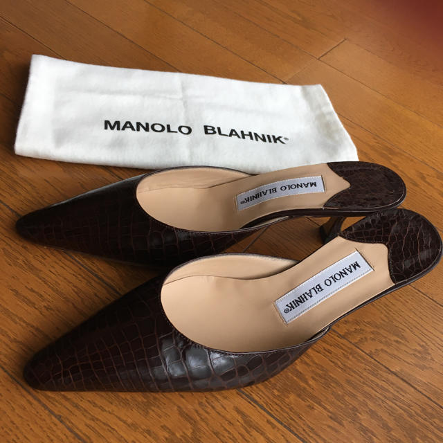 MANOLO BLAHNIK - マノロブラニク クロコダイル ミュールの通販 by