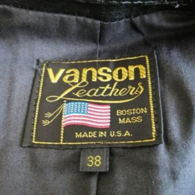 VANSON(バンソン)のバンソン ENF VANSON エンフィールド レザーライダース 38 メンズのジャケット/アウター(ライダースジャケット)の商品写真