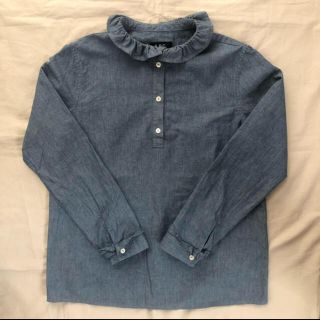 アーペーセー(A.P.C)の【mreh様専用】A.P.C.  フリル襟デニムシャツ 【美品】(シャツ/ブラウス(長袖/七分))