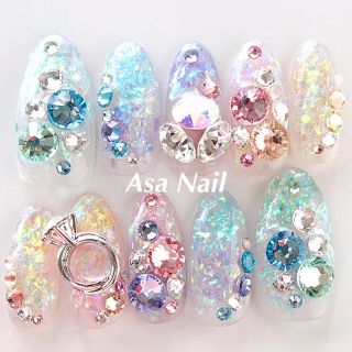 カラフルラメホロ/アクリルネイル コスメ/美容のネイル(つけ爪/ネイルチップ)の商品写真