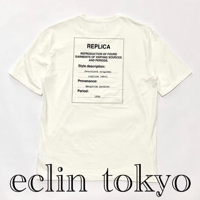 マルタン マルジェラ  REPLICA 背面ビッグ タグ Tシャツ E2077トップス