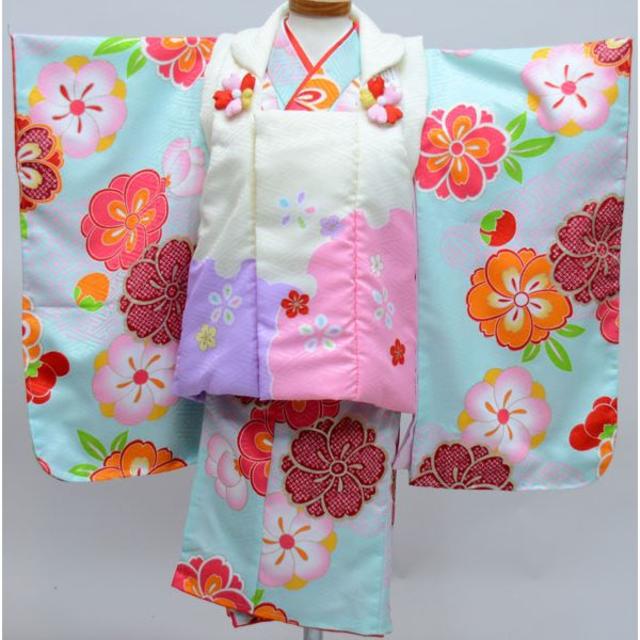 七五三 三歳 女児 被布着物フルセット 式部浪漫 生地は日本製 NO27161
