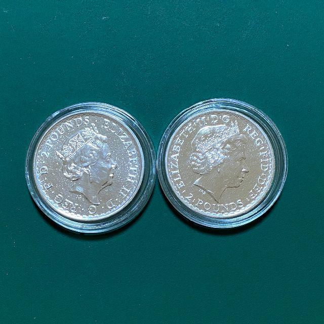 1オンス ブリタニア銀貨2枚セット(2015年,2016年) 1
